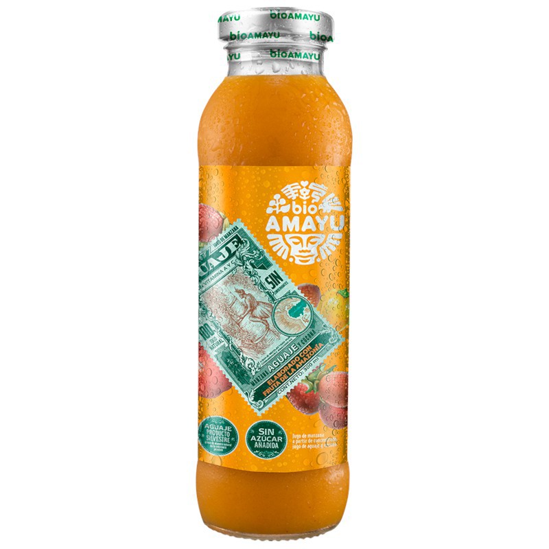 JUGO AGUAJE Y MANZANA BIO AMAYU 330ML