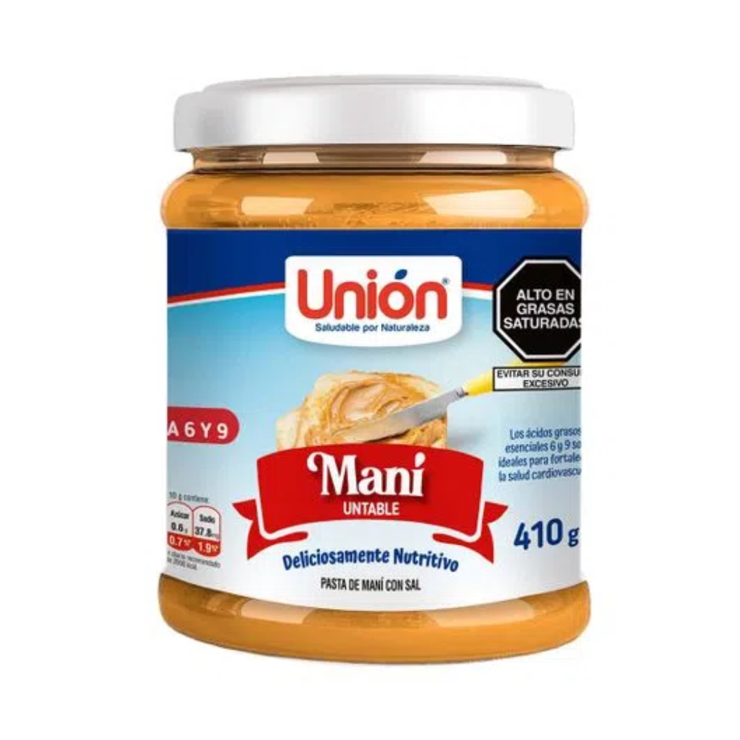 MANTEQUILLA DE MANI CON SAL UNION 410GR