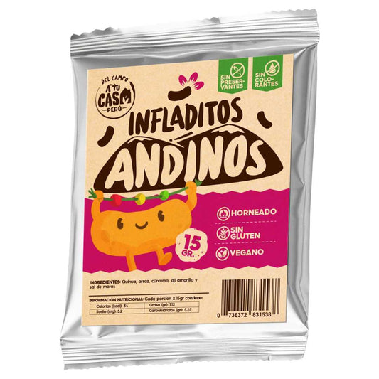 INFLADITOS DE QUINUA ANDINO DEL CAMPO 15GR