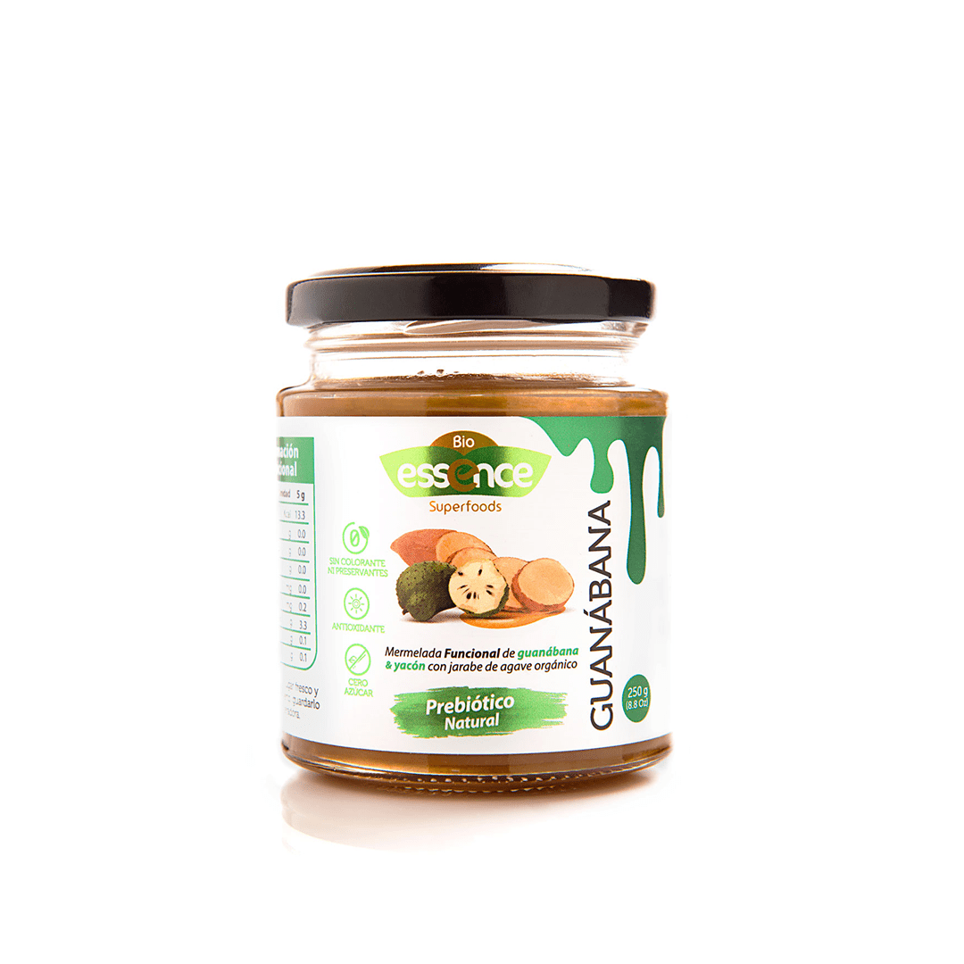 MERMELADA DE GUANABANA CON YACON Y AGAVE BIO ESSENCE 250GR